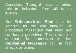 Free will an illusion - Subconscious Mind is controler