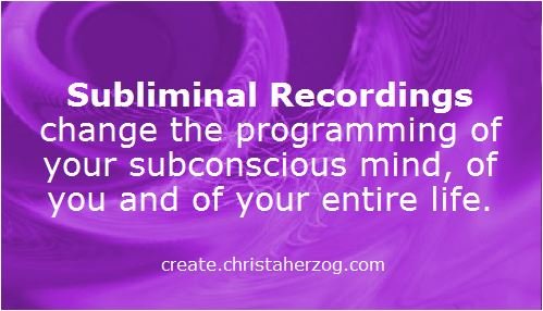 Subliminal Recordings Change Your Programming