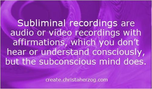 Affirmations in subliminal recordings are not heard