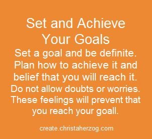 set and achhieve your goals