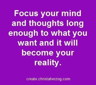 focus your mind and thoughts