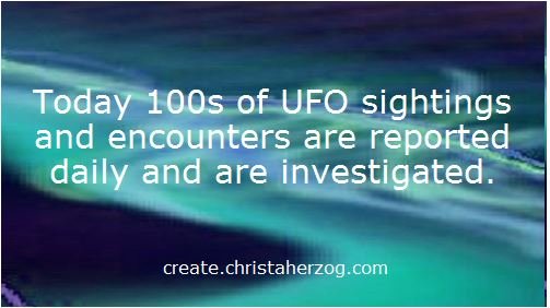 UFO Sightings and Encounters with ETs reported
