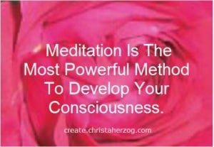 Meditation changes the consciousness