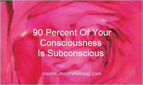 90% of Consciousness is subconscious