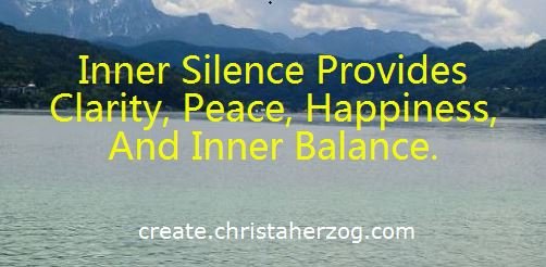 Inner silence provides clarity, peace and happiness