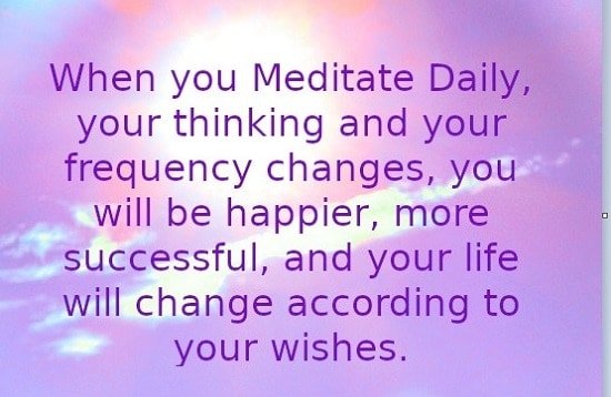 Daily Meditation makes happy and successful
