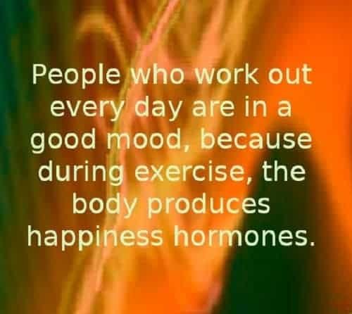 Workout produces Happiness-Hormones