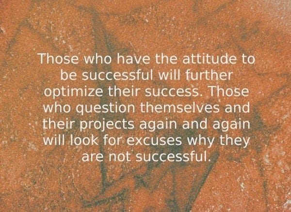 Attitude to be successful
