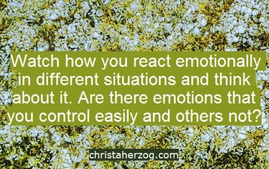 How you react emotionally