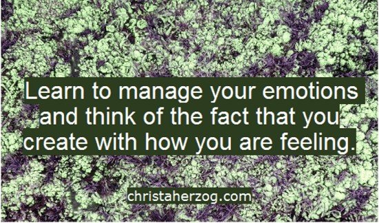 Learn to manage your emotions