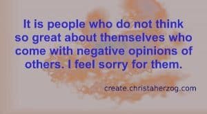 Negative poeple have negative opinions of others