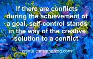 Self-Control is against creative solutions